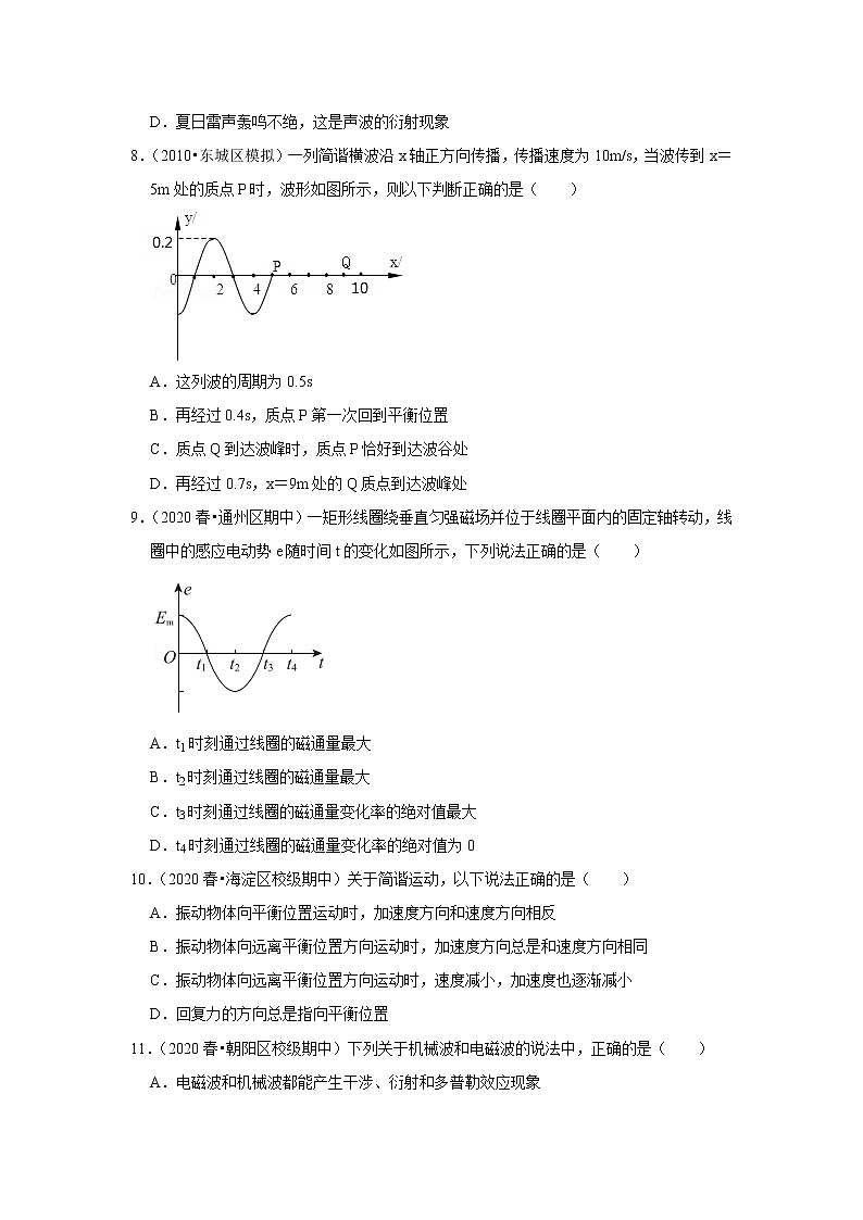 2021-2022学年下学期高中物理期中典型试卷汇编03
