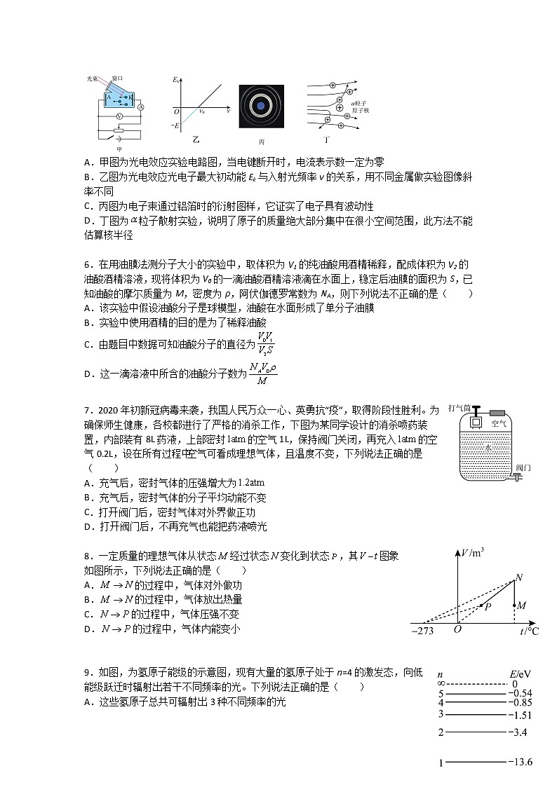 2021-2022学年吉林省长春市十一高中高二下学期第一学程考试物理试题（Word版）02