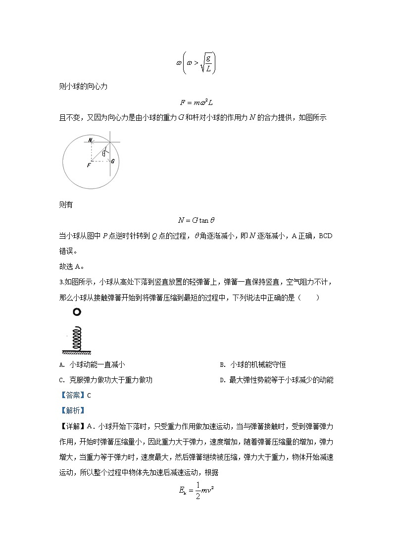 河北省唐山市2020届高三下学期第二次模拟考试物理试题 Word版含解析02