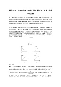 2023届高考一轮复习（老高考）第七章 微专题50　动量守恒在“子弹打木块”模型和“板块”模型中的应用【解析版】