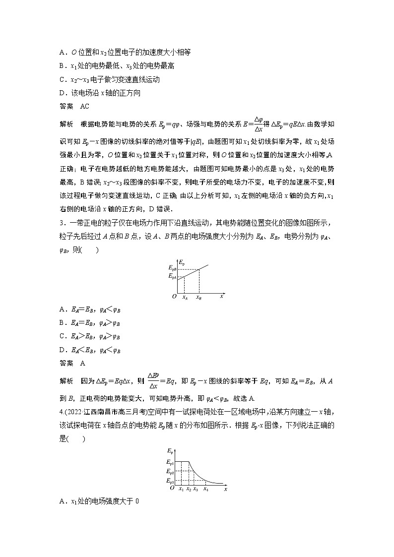 2023届高考一轮复习（老高考）第八章 微专题56　电场中的图像问题【解析版】第2页