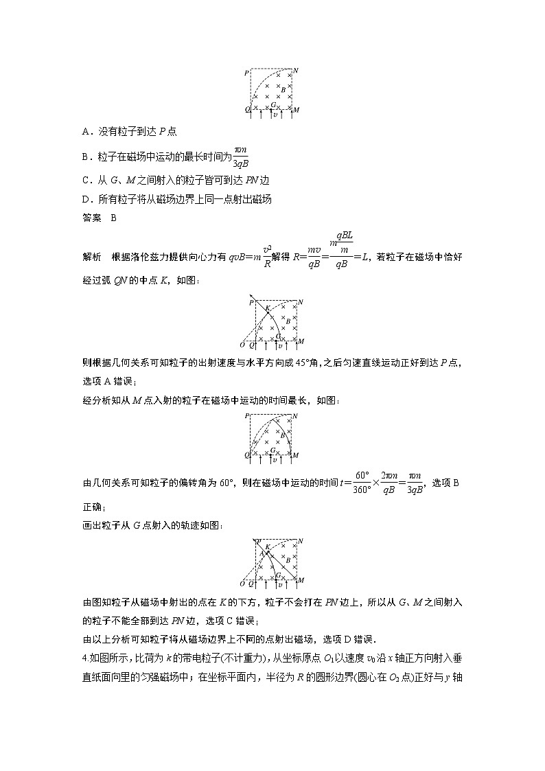 2023届高考一轮复习（老高考）第十章 微专题71　带电粒子在圆形边界磁场中的运动【解析版】第3页