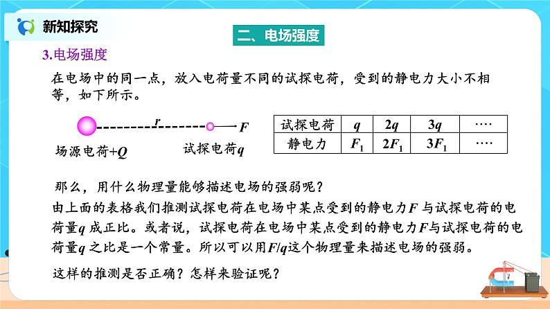 新教材 高中物理 必修三  9.3电场 电场强度（第1课时）课件+教案+练习(含答案)07