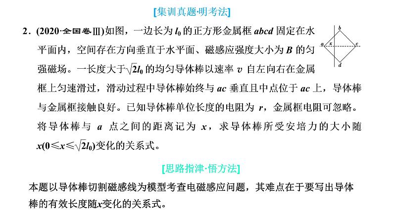 2022届新高考二轮复习 “电路与电磁感应”大题的考法研究 课件（31张）第4页