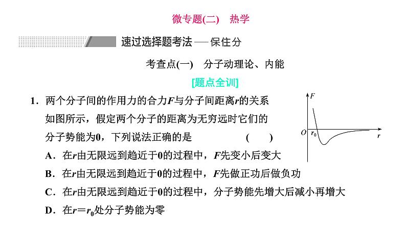 2022届新高考二轮复习 热学 课件（97张）第1页