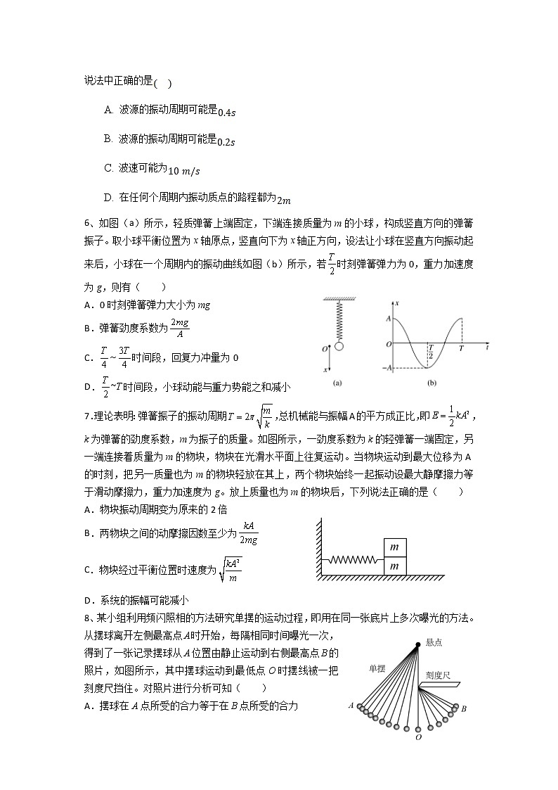2021-2022学年辽宁省抚顺市第一中学高二下学期第一周周测物理试题（Word版）第2页