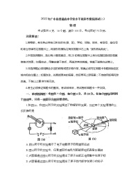 2022届广东省普通高等学校招生全国统一考试模拟检测（二） 物理试题无答案