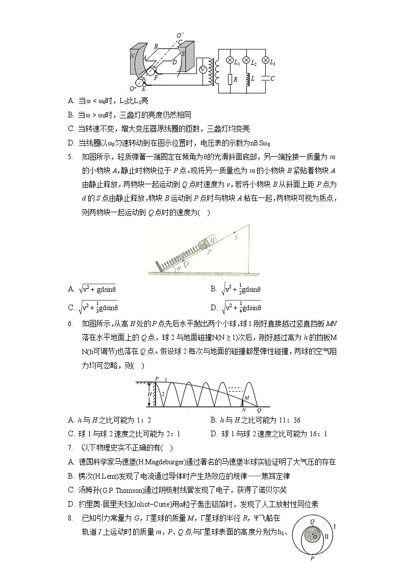 2022年湖南省雅礼十六校高考物理二模试卷（含答案解析）第2页