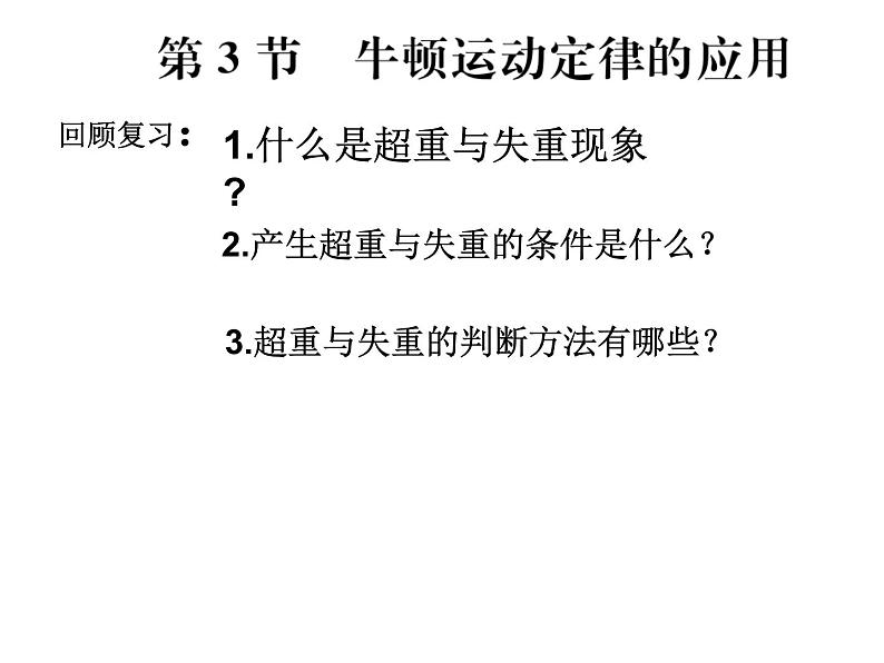 高三物理一轮复习   超重与失重专题公开课课件第2页