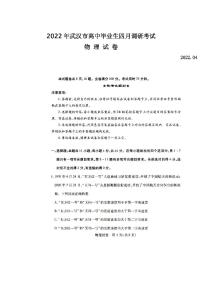 2022年武汉市高中毕业生四月调研考试物理试题含答案