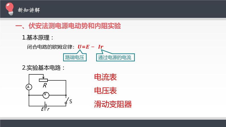 物理必修3 实验：电池电动势和内阻的测量课件PPT05