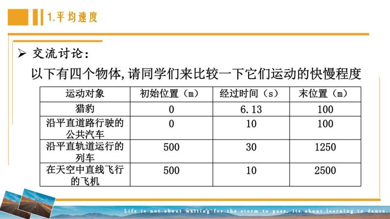 1.3速度 课件高一上学期物理鲁科版（2019）必修第一册03