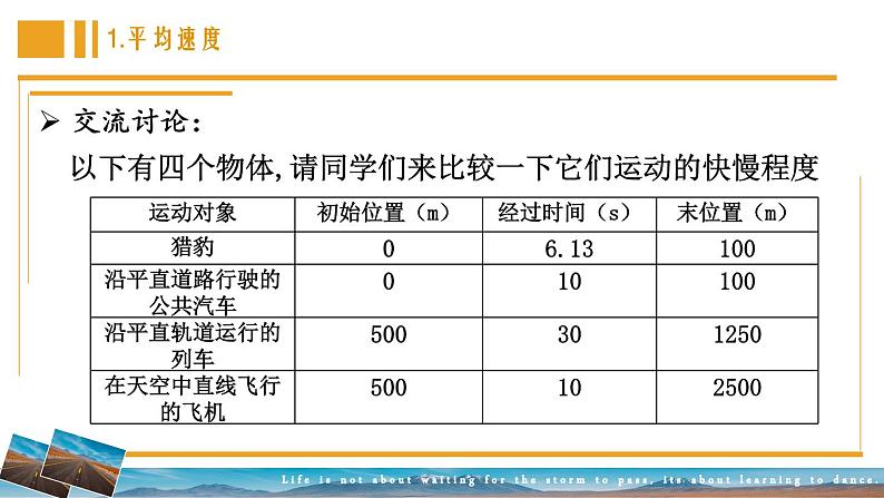 1.3速度 课件高一上学期物理鲁科版（2019）必修第一册03