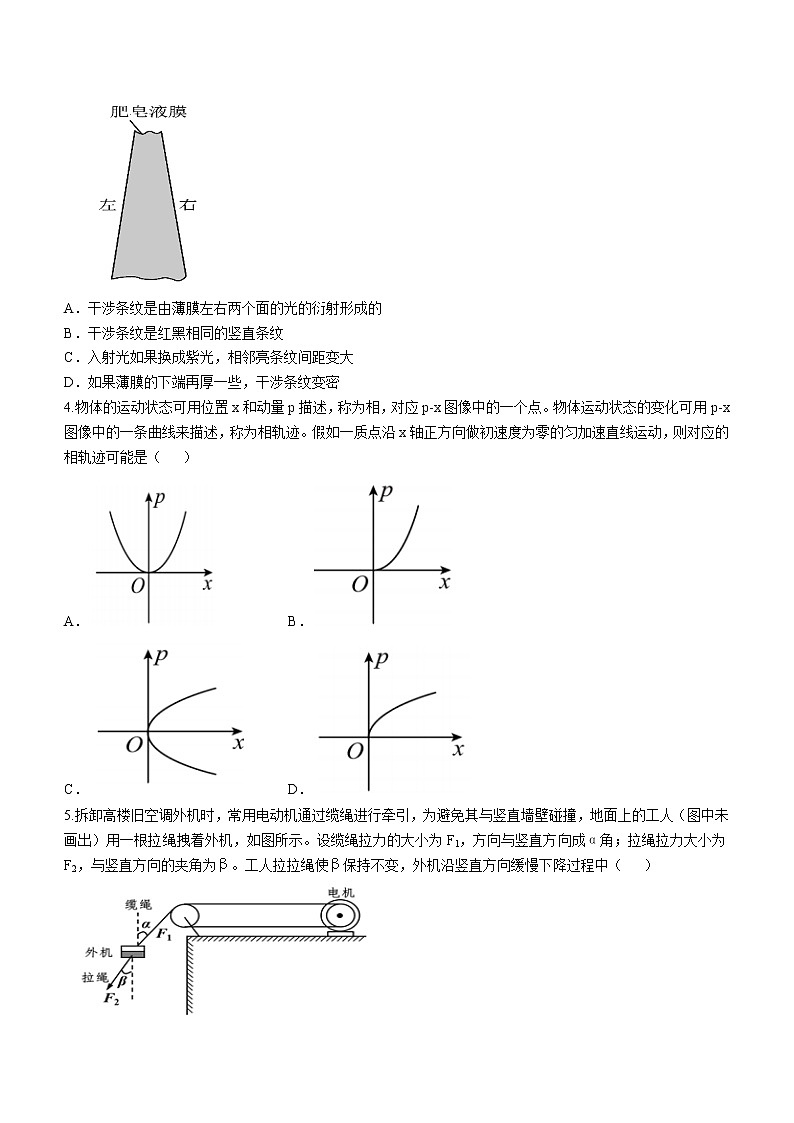 2022届山东省夏津一中（德州市）高三下学期4月联合质量测物理试题（word版含答案）02