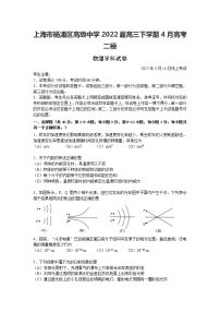 2022届上海市杨浦区高级中学高三下学期4月高考二模物理试题（word版含答案）