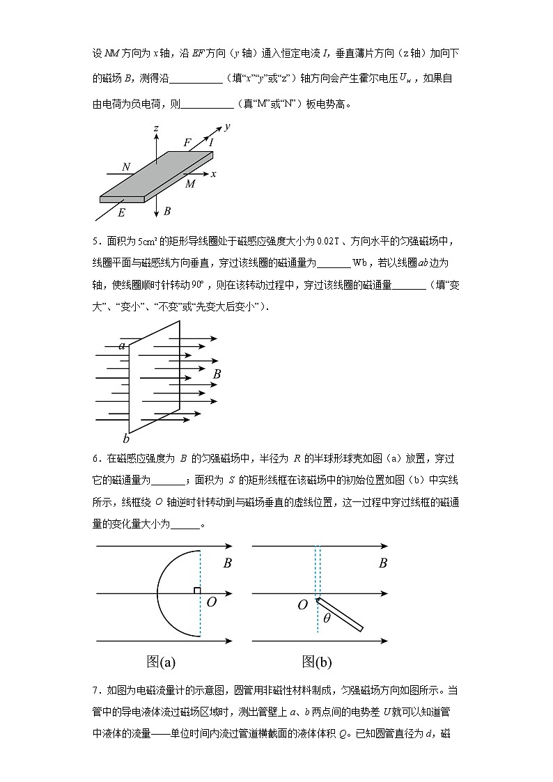 【备考2022 高考物理二轮专题复习】 电磁学填空题专练2  磁场 电磁感应 交变电流（含解析 ）第2页
