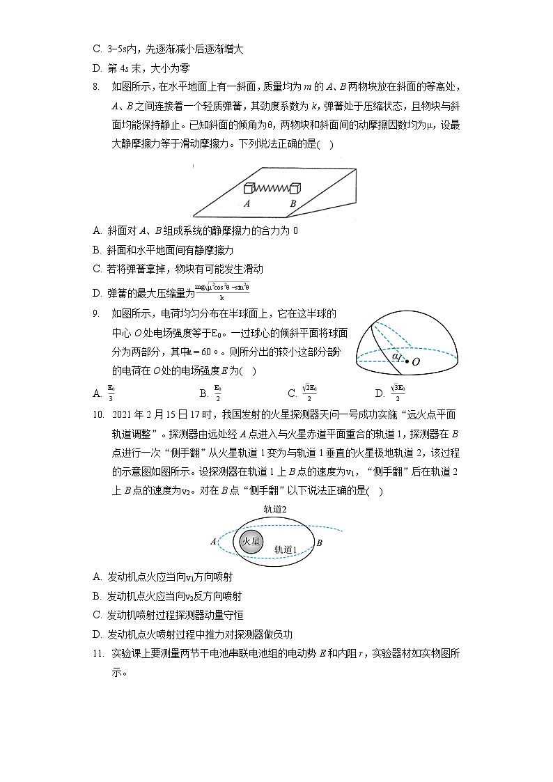2021年江苏省苏州市常熟中学高考物理三模试卷（含答案解析）03