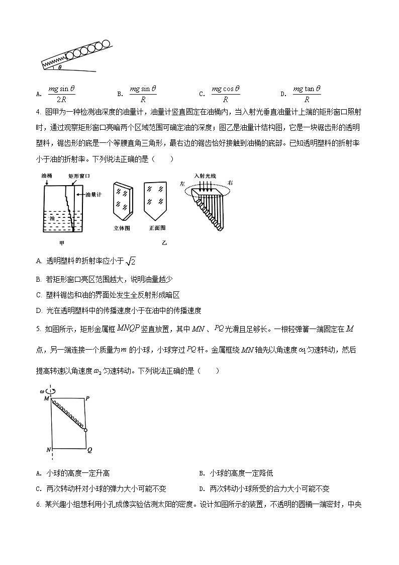 精品解析：2022山东省济宁市高三（下）二模考试物理试题（原卷版）第2页