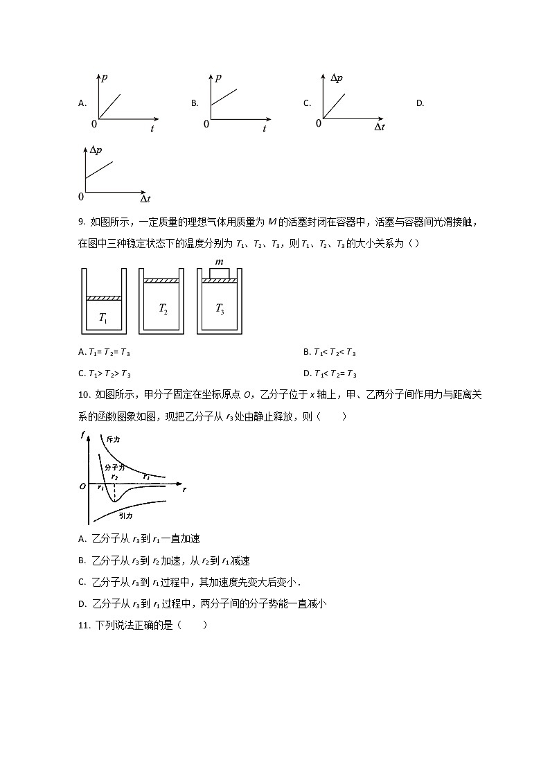 2021榆林十中高二下学期期末考试物理试题含答案第3页