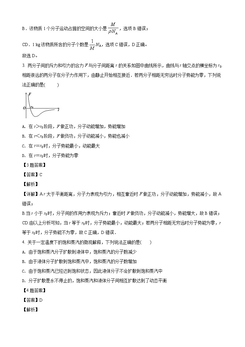 2022西安西安中学高二下学期期中物理试题02