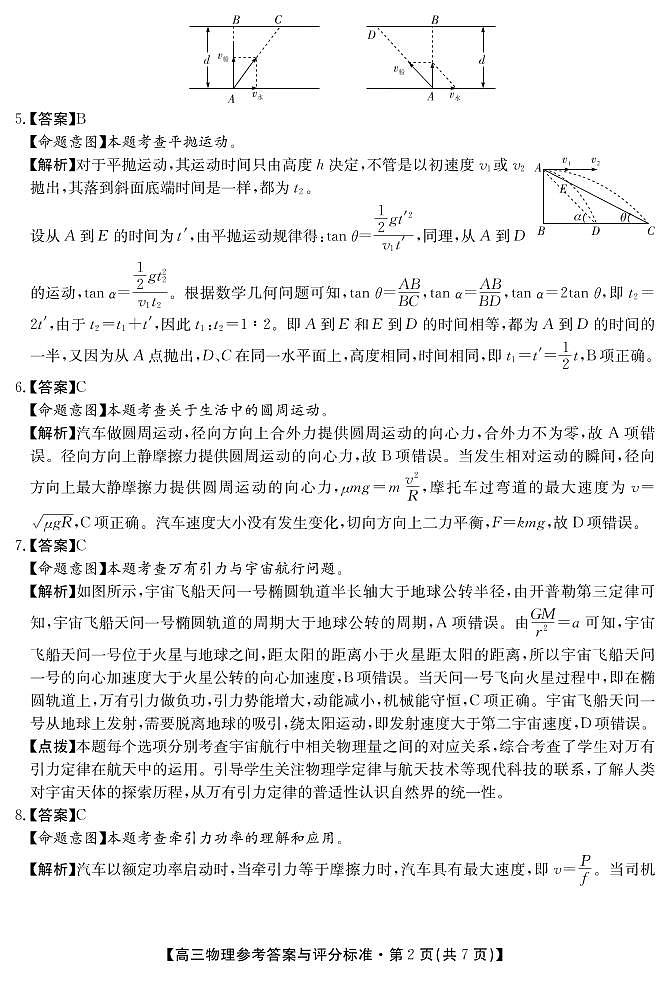 2021届湖南省五市十校教研教改共同体高三10月大联考试题 物理 PDF版 (1)02