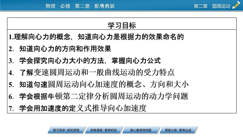 2022-2023年粤教版(2019)新教材高中物理必修2 第2章圆周运动2-2向心力与向心加速度课件02