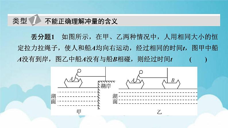 粤教版高中物理选择性必修第一册第一章动量和动量守恒定律本章易错题归纳课件02