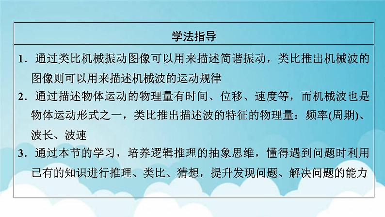 粤教版高中物理选择性必修第一册第三章机械波第2节机械波的描述课件03