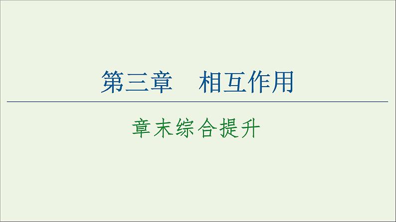 教科版高中物理必修第一册第3章相互作用章末综合提升课件01