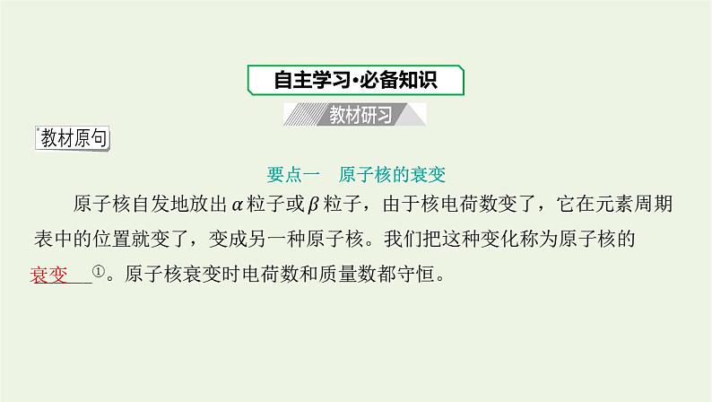 新人教版高中物理选择性必修第三册第五章原子核第2节放射性元素的衰变课件04