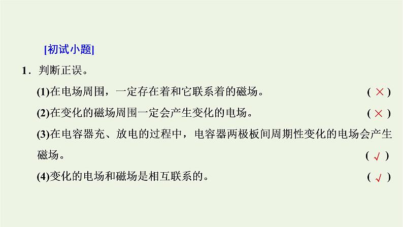 新人教版高中物理选择性必修第二册第四章电磁振荡与电磁波2电磁场与电磁波课件05