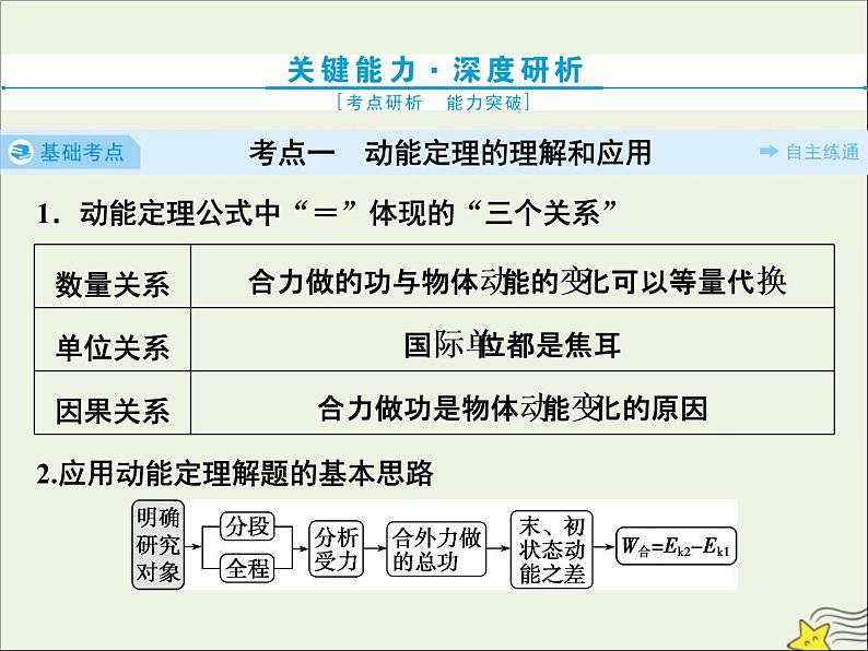 高考物理一轮复习第五章机械能及其守恒定律第二节动能定理课件第8页