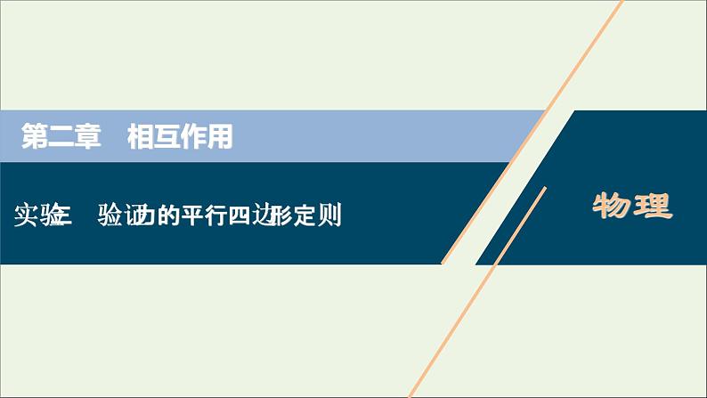 高考物理一轮复习第二章相互作用实验三验证力的平行四边形定则课件第1页