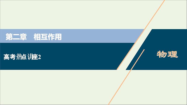 高考物理一轮复习第二章相互作用高考热点讲座2课件第1页