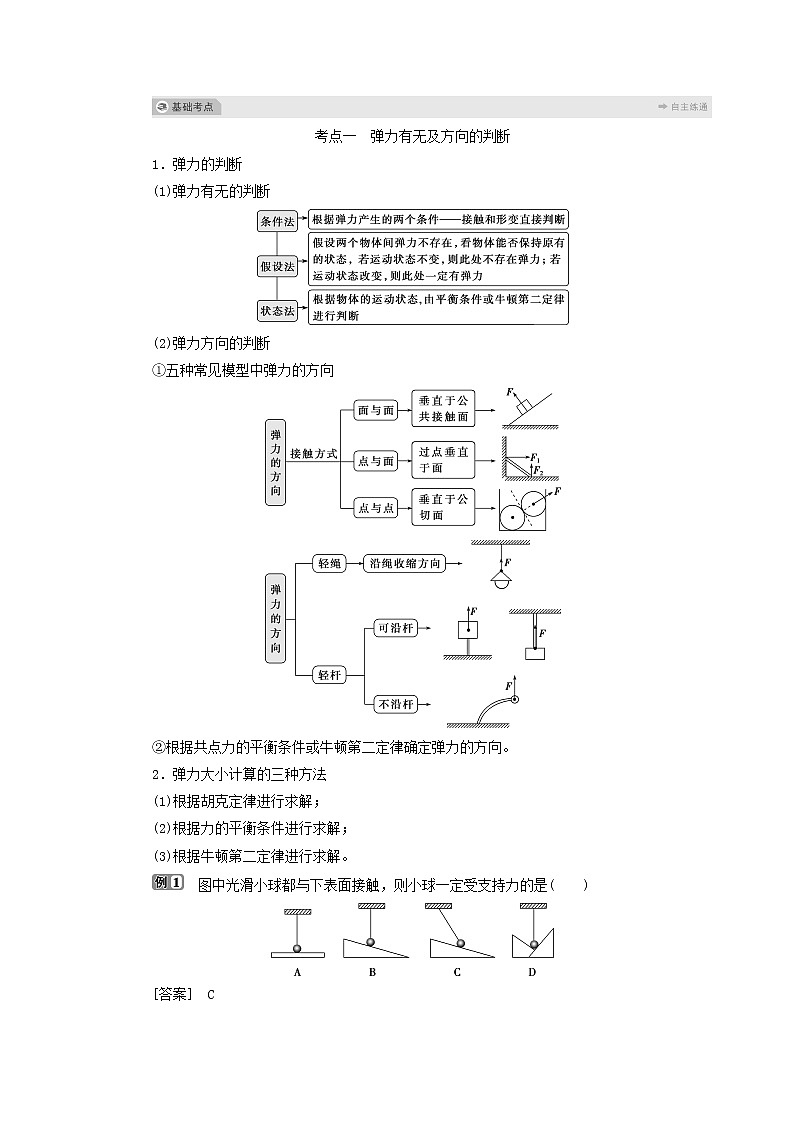 浙江专用高考物理一轮复习第二章相互作用第一节重力弹力学案第3页
