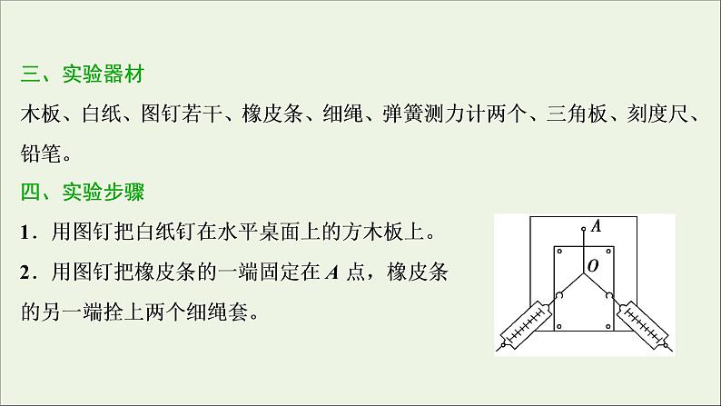 浙江专用高考物理一轮复习第二章相互作用实验二探究求合力的方法课件第5页