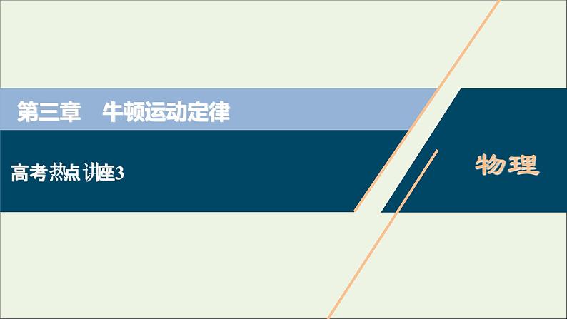 江苏专用高考物理一轮复习第三章牛顿运动定律高考热点讲座3课件第1页