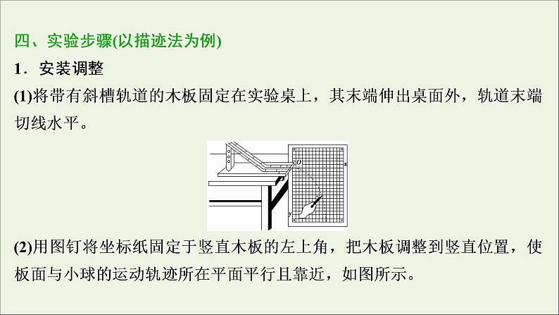 江苏专用高考物理一轮复习第四章曲线运动万有引力与航天实验五探究平抛运动的特点课件+学案06