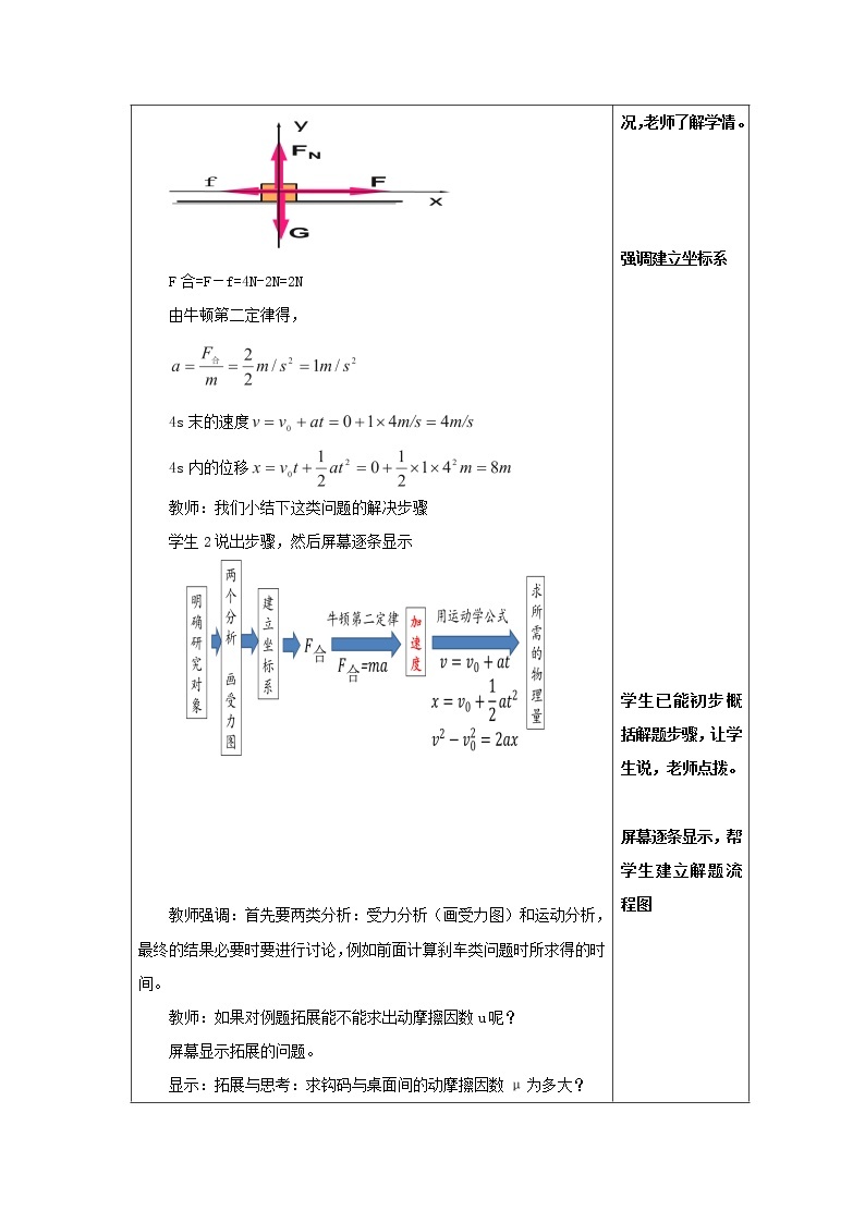 新人教版高中物理必修1第四章牛顿运动定律第6节用牛顿运动定律解决问题一教案03