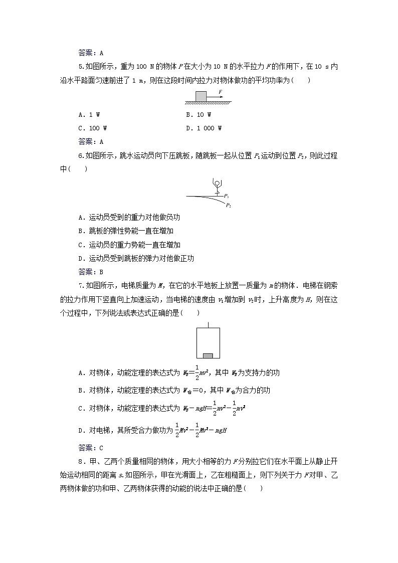 高中物理一轮复习专题六机械能守恒定律测评含解析第2页