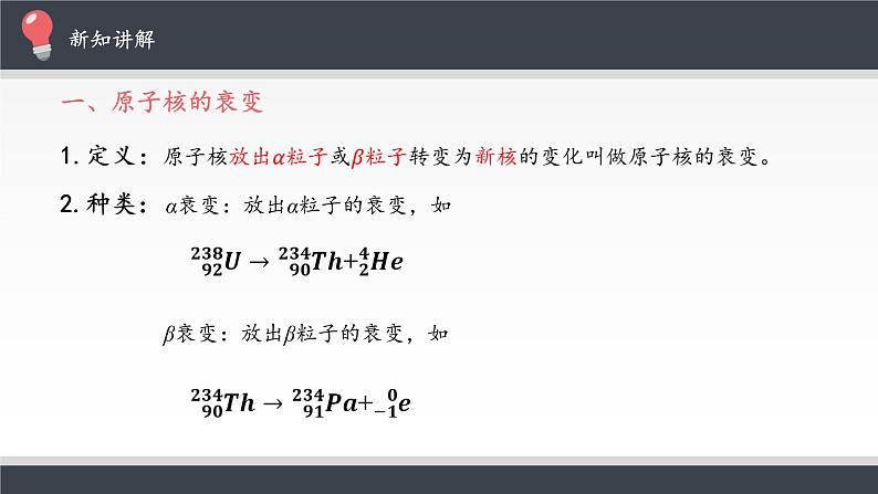 2022-2023年人教版(2019)新教材高中物理选择性必修3 第5章原子核5-2放射性元素的衰变课件03