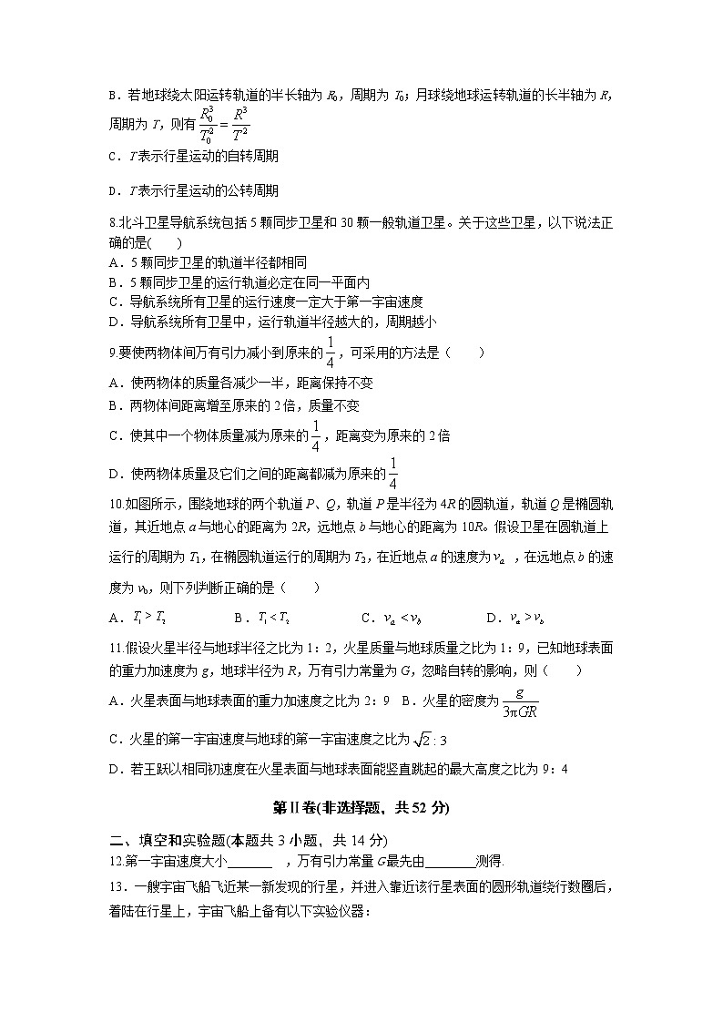 2021湖南省邵东县三中高一下学期第一次月考物理试题含答案第2页