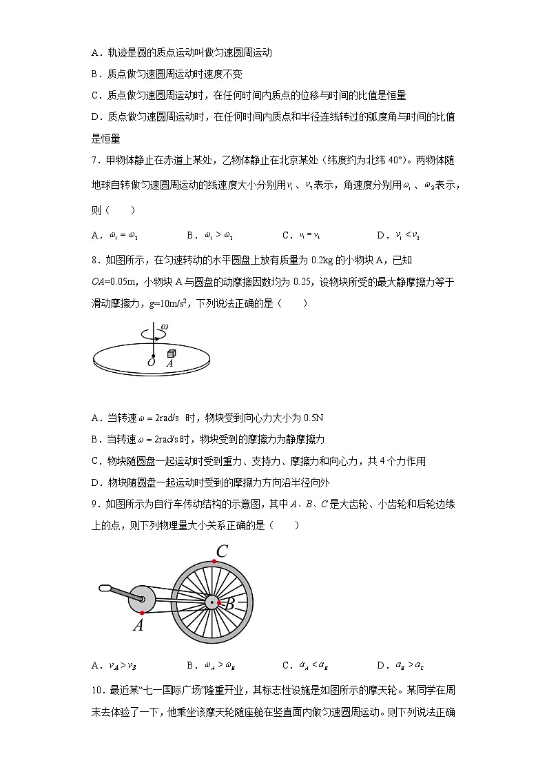 2022年高考物理一轮复习专题06圆周运动（2）03