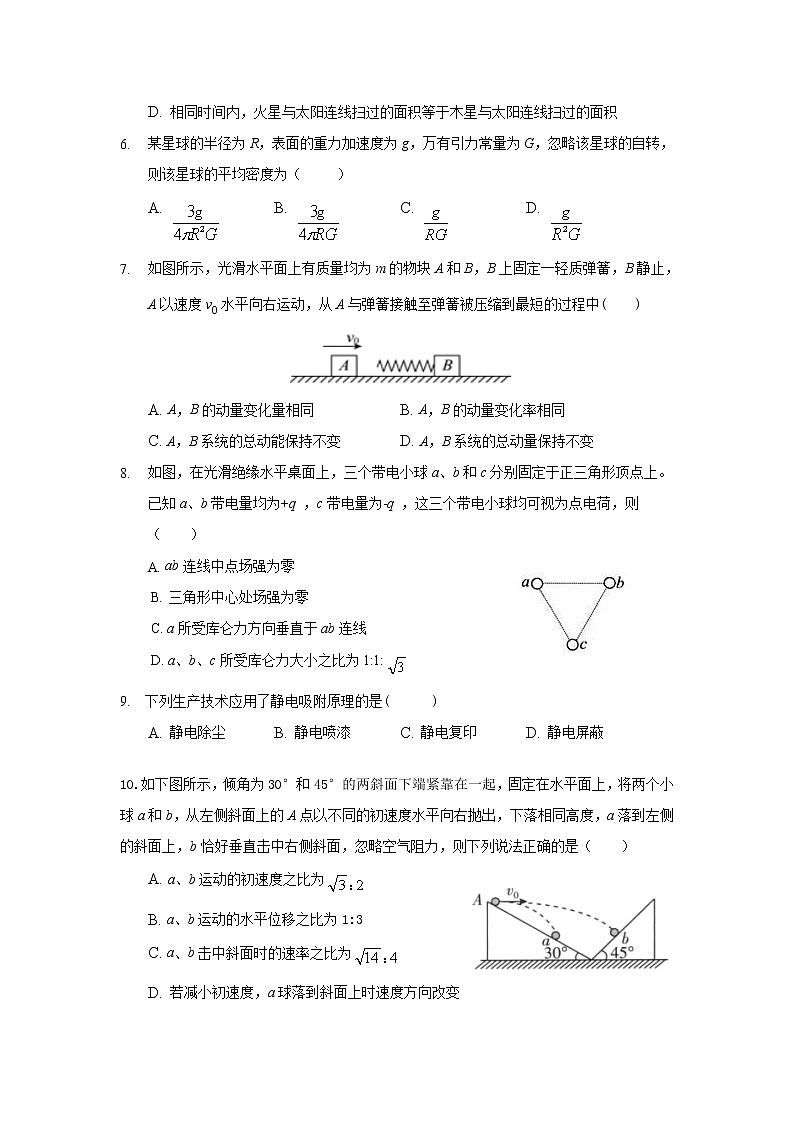 2021长春第二实验中学高一下学期期末考试物理试题含答案第2页