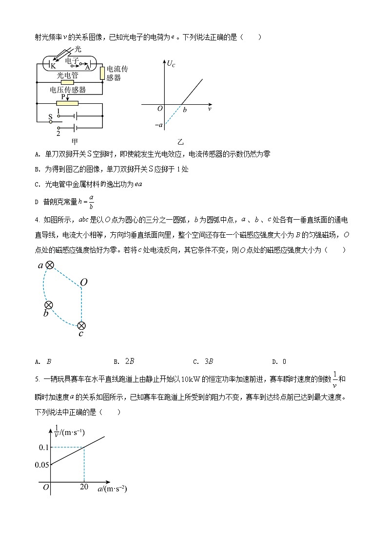 山东省济南市2022届高三下学期高考模拟（二模）物理试题（原卷版）第2页