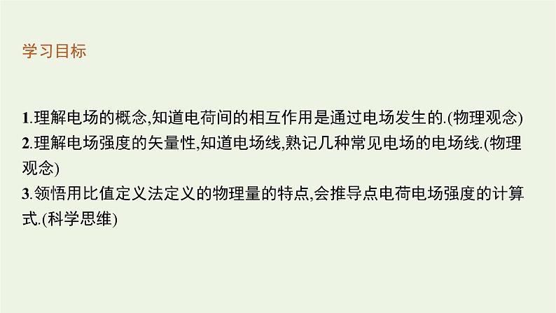 2022-2023年粤教版(2019)新教材高中物理必修3 第1章静电场的描述1-3电场电场强度课件03