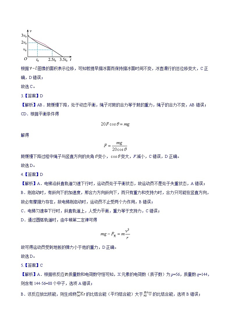 物理-2022年高考考前押题密卷（浙江卷）（全解全析）第2页