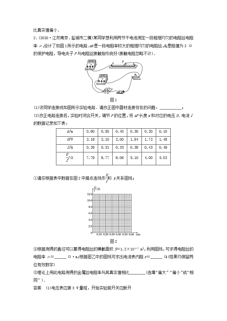 2023版高考物理专题61实验：测量金属的电阻率练习含解析第2页