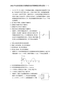 2022年山东省泰安市肥城市高考物理适应性试卷（一）