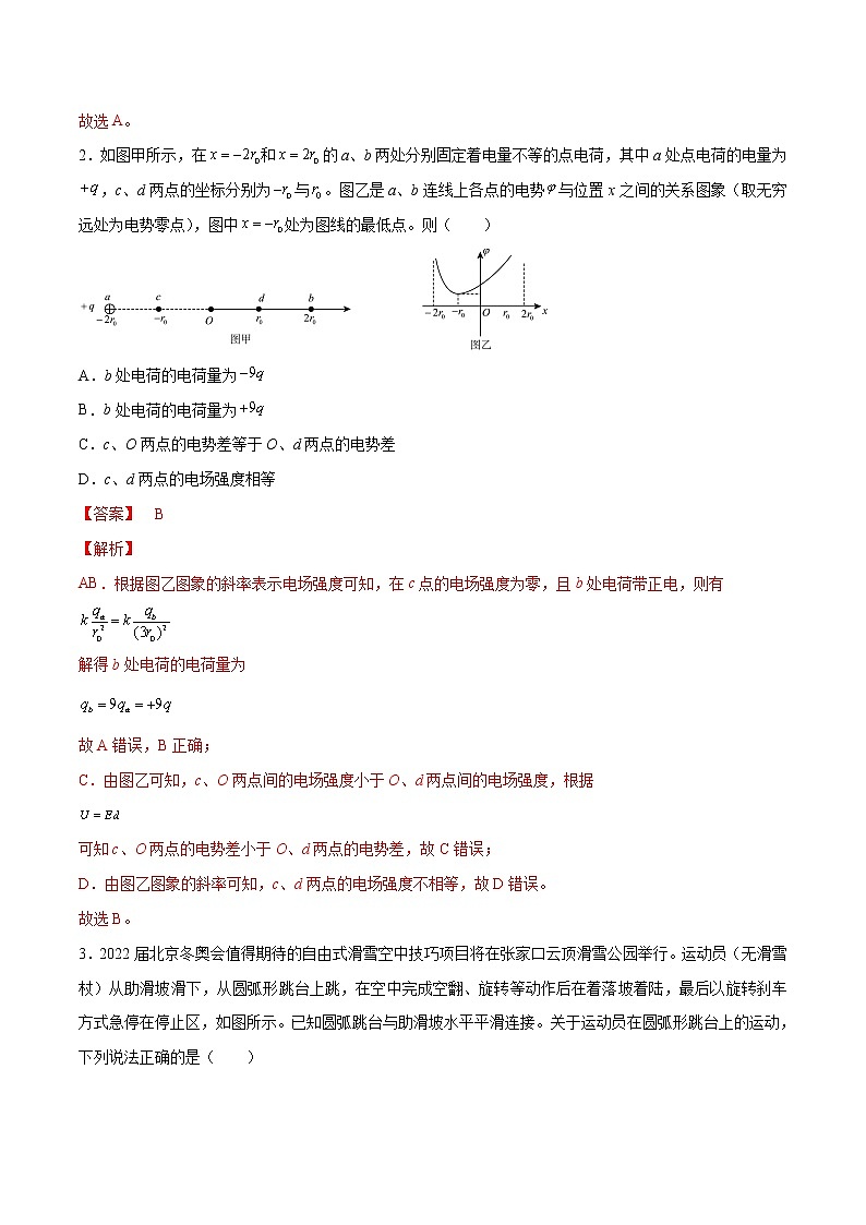 2022年高考物理预测押题卷+答案解析（重庆卷三）02